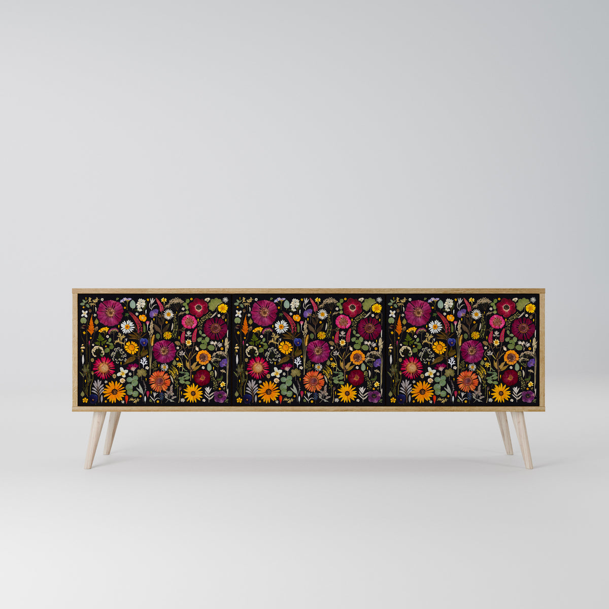 MIDNIGHT GARDEN 3-Door TV Cabinet