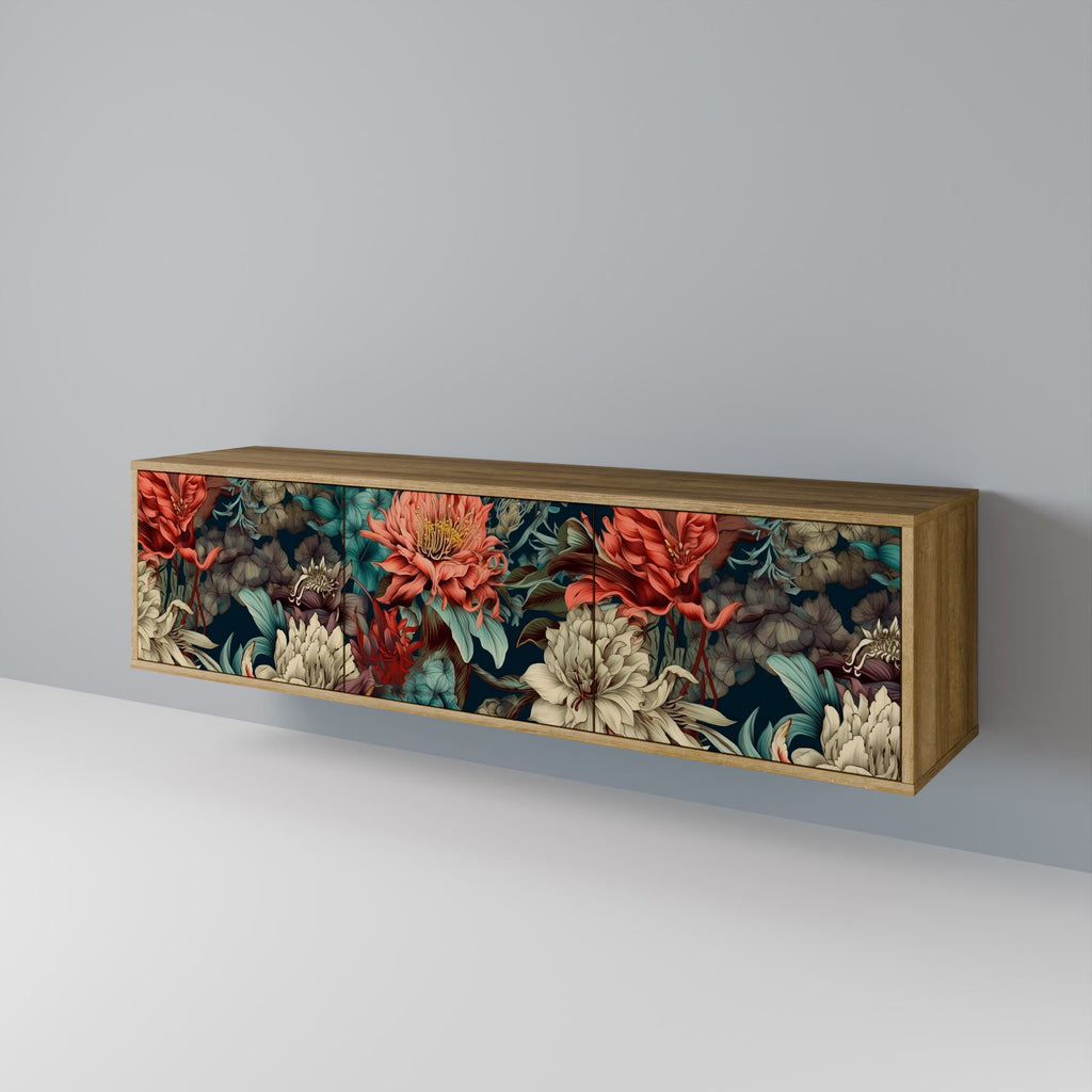 SPROUTING GRACE 3-Door TV Stand in Oak Effect