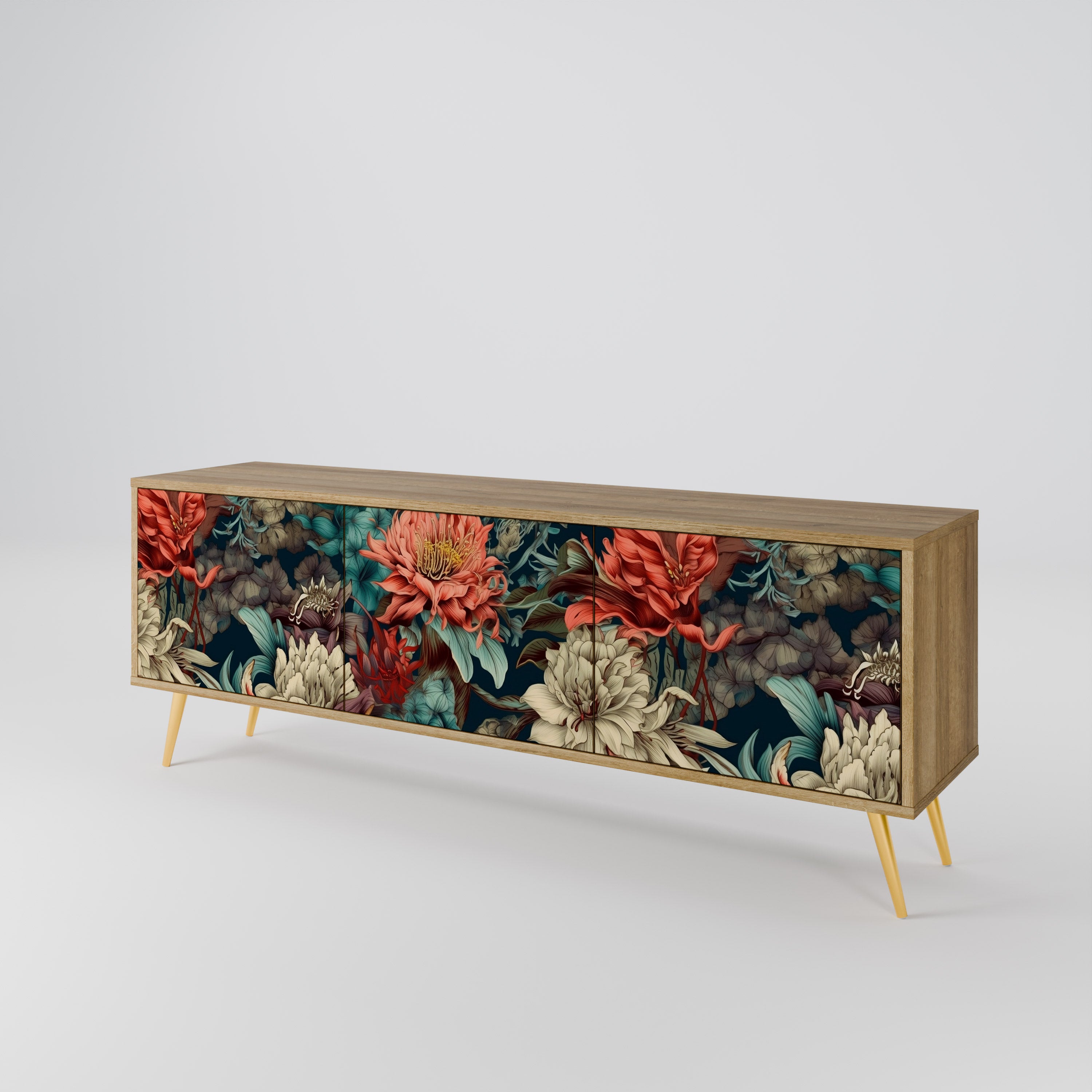 SPROUTING GRACE 3-Door TV Cabinet