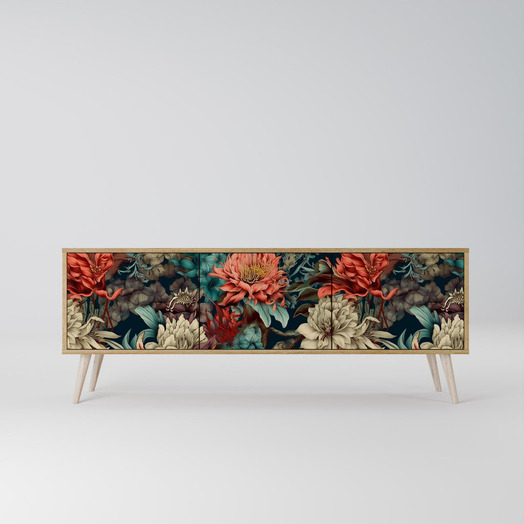 SPROUTING GRACE 3-Door TV Stand in Oak Effect