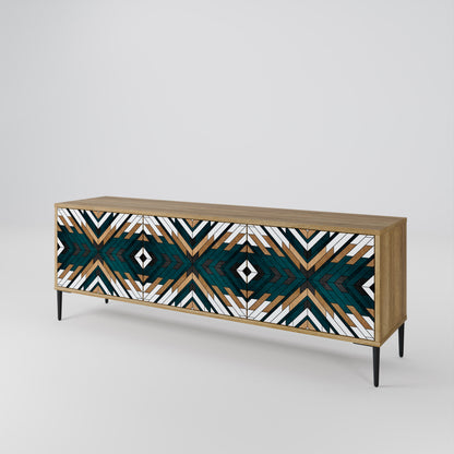 ARTISTIC GEOMETRY 3-Door TV Cabinet