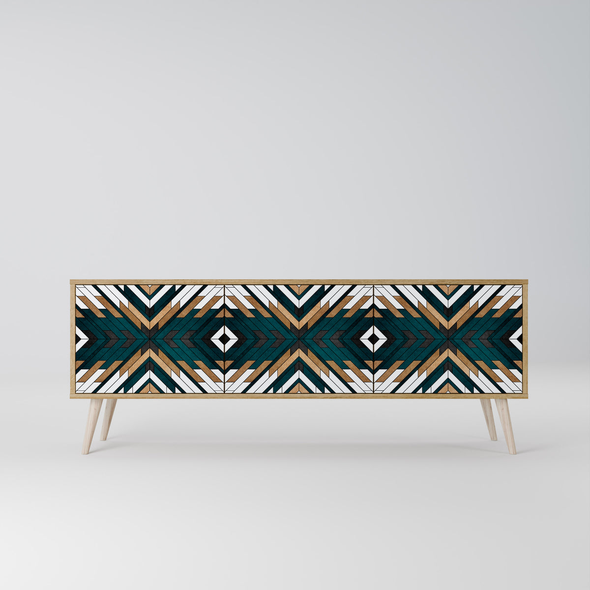 ARTISTIC GEOMETRY 3-Door TV Cabinet