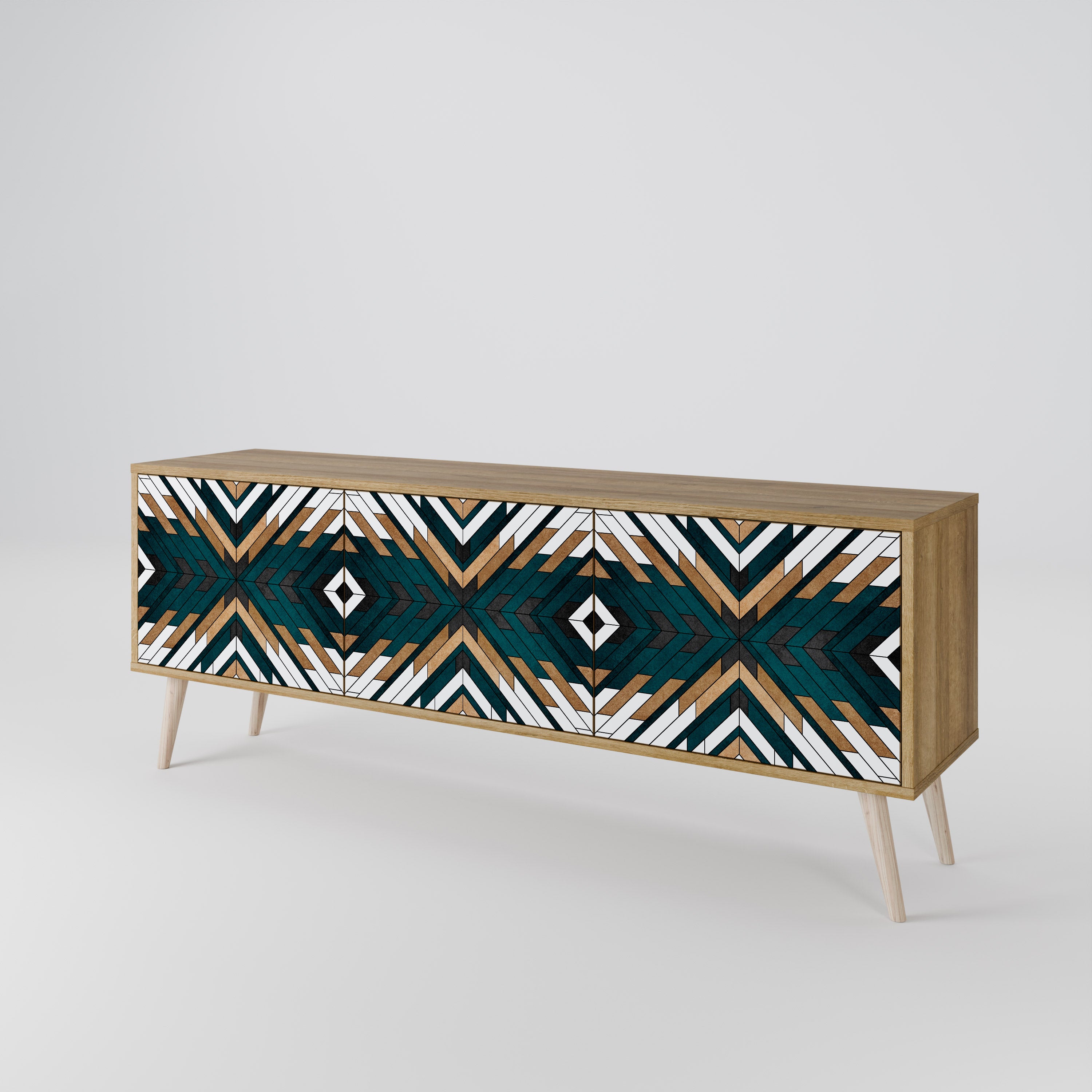 ARTISTIC GEOMETRY 3-Door TV Cabinet