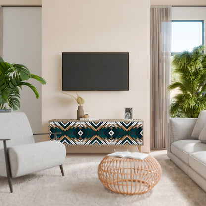ARTISTIC GEOMETRY 3-Door TV Cabinet