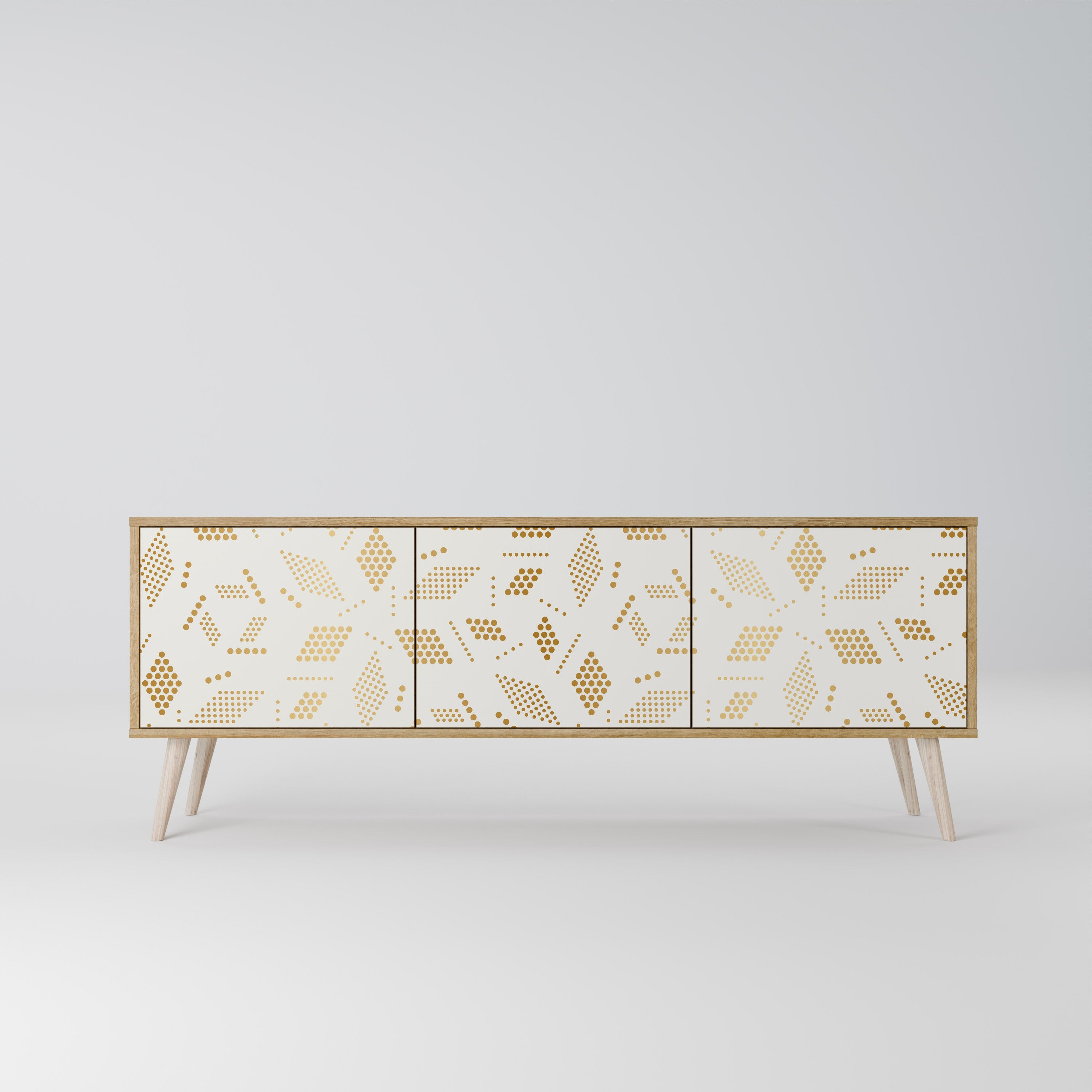 SPOTTED DAZE 3-Door TV Stand in Oak Effect