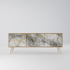 TIMELESS GLIDE 3-Door TV Stand in Oak Effect