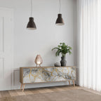 TIMELESS GLIDE 3-Door TV Stand in Oak Effect