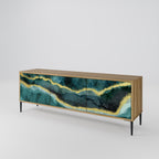 GOLDRUSH ODYSSEY 3-Door TV Stand in Oak Effect