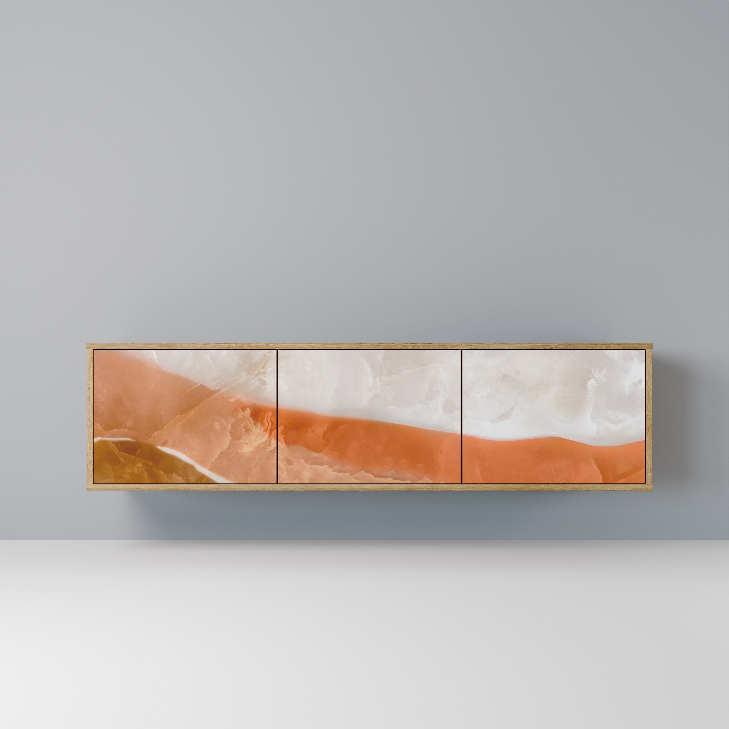 SANDHILLS SPLENDOUR 3-Door TV Stand in Oak Effect