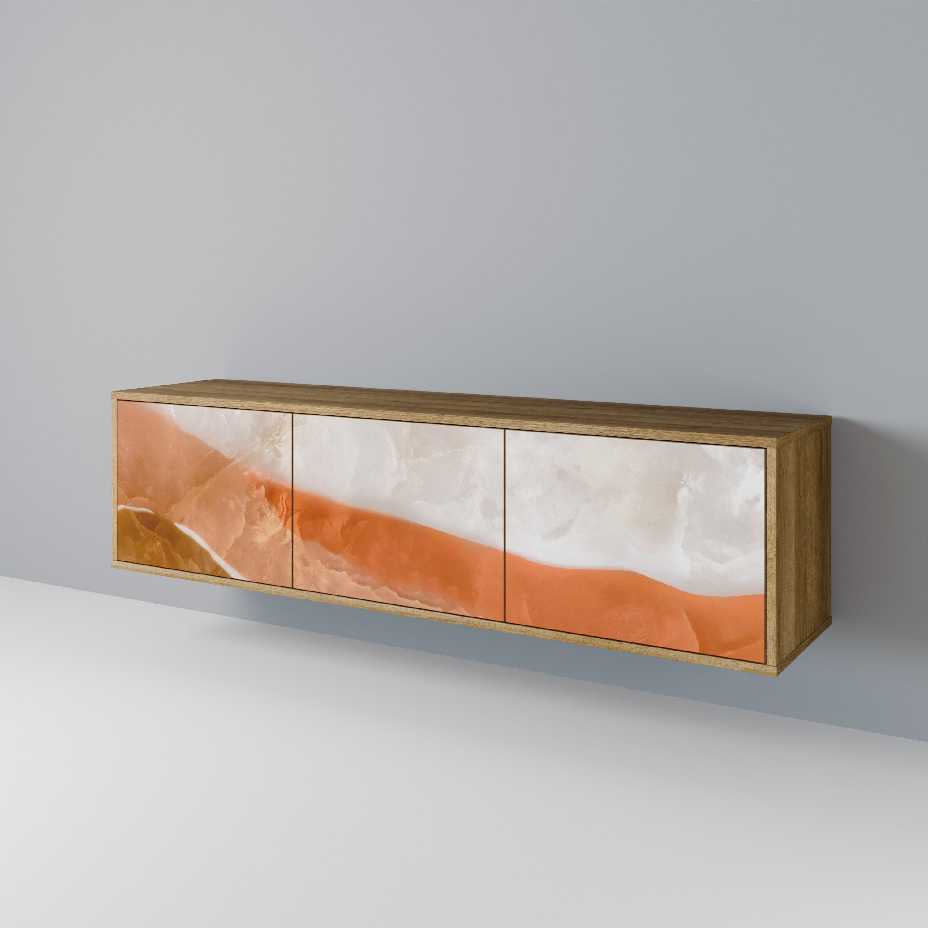 SANDHILLS SPLENDOUR 3-Door TV Stand in Oak Effect