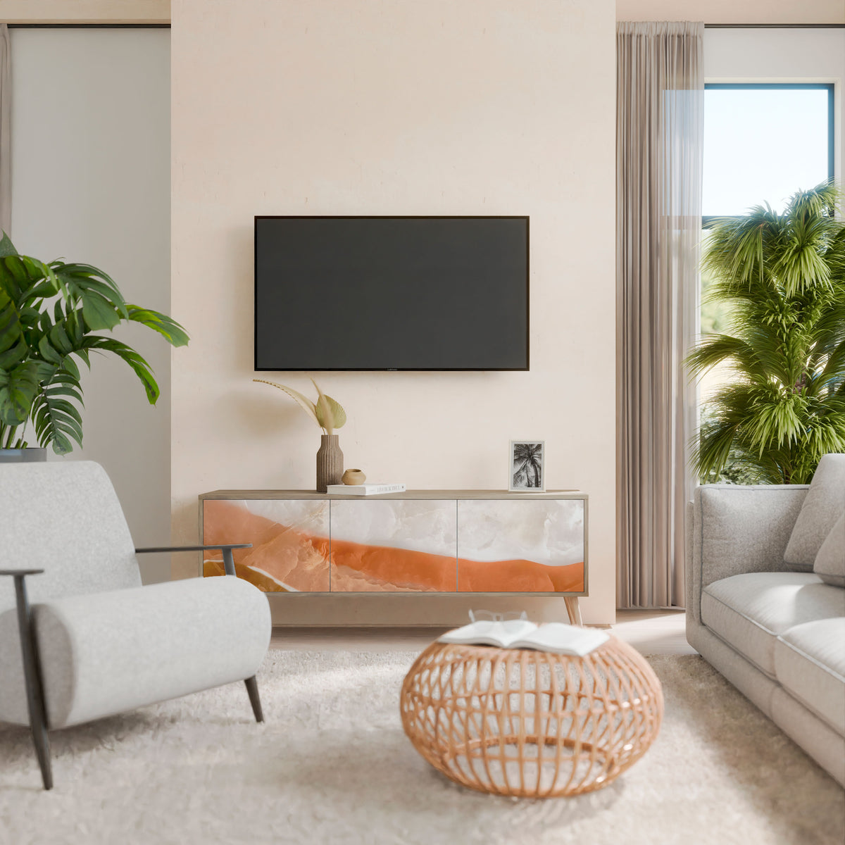 SANDHILLS SPLENDOUR Móvel de TV de 3 Portas
