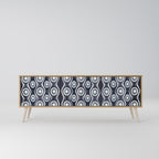 GRAPHITE EYES 3-Door TV Stand in Oak Effect