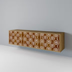 BROWN EYES Móvel de TV com 3 Portas em Efeito Carvalho