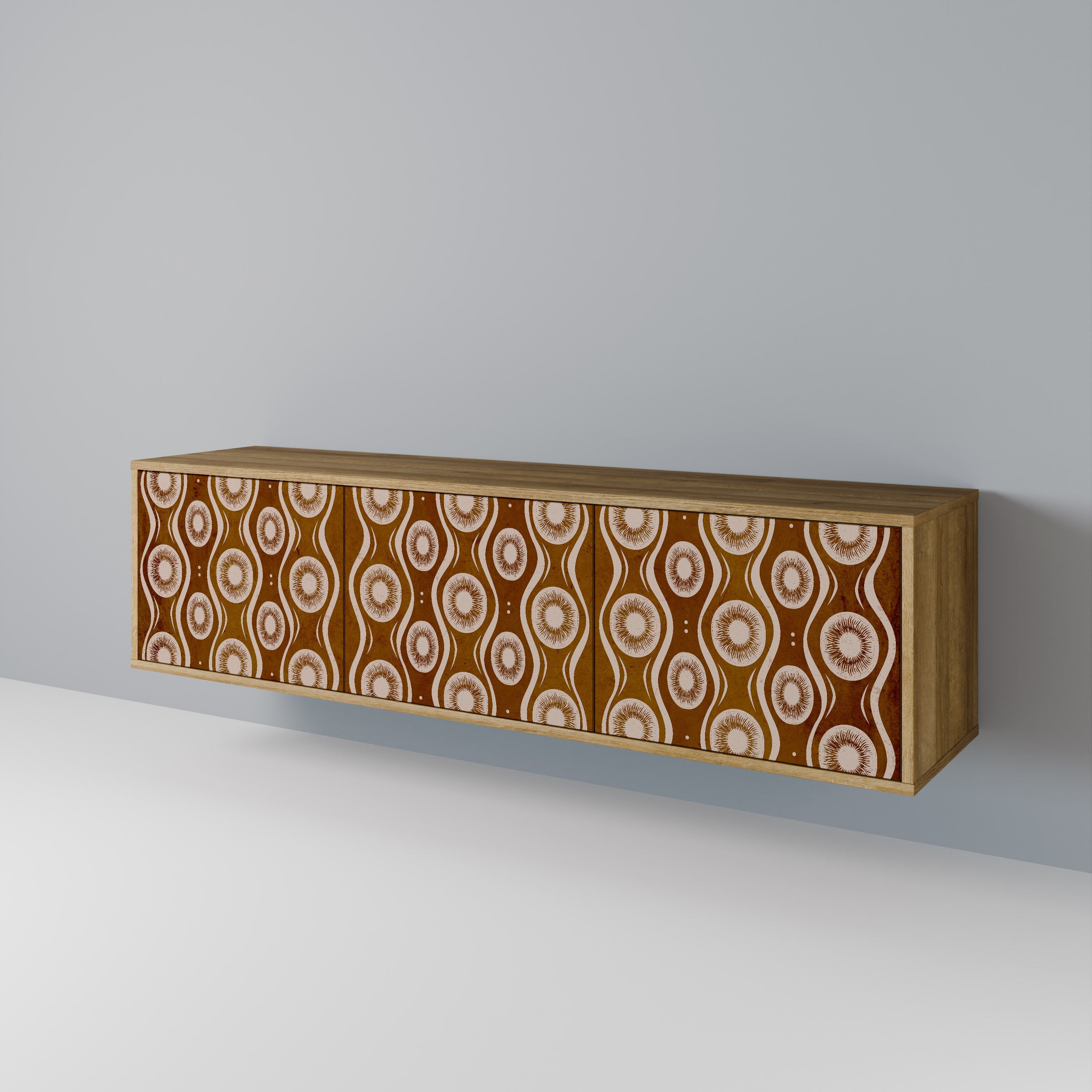 BROWN EYES Móvel de TV com 3 Portas em Efeito Carvalho