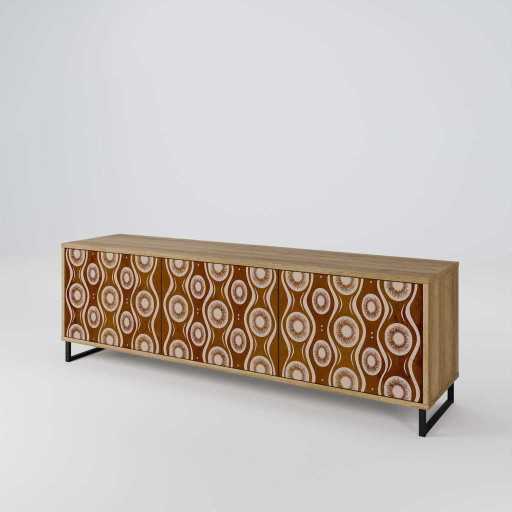 BROWN EYES Móvel de TV com 3 Portas em Efeito Carvalho