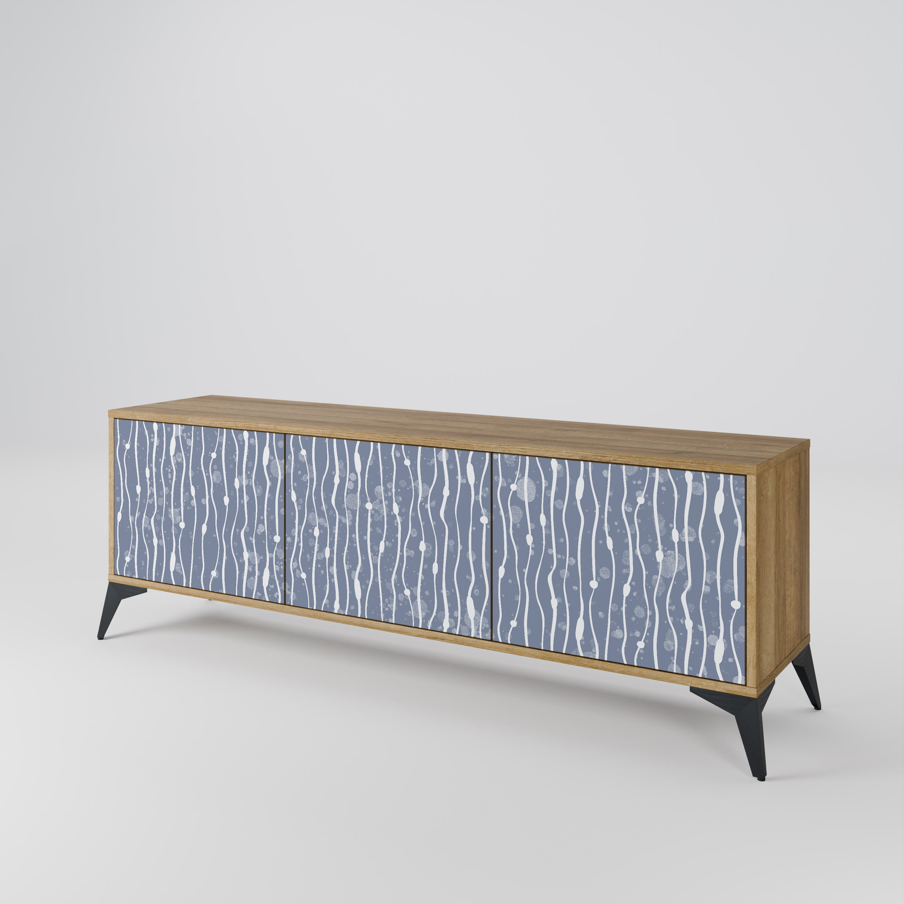 GRAPHITE RAIN 3-Door TV Cabinet