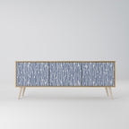 GRAPHITE RAIN 3-Door TV Stand in Oak Effect