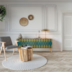 POLYGONS 3-Door TV Stand in Oak Effect