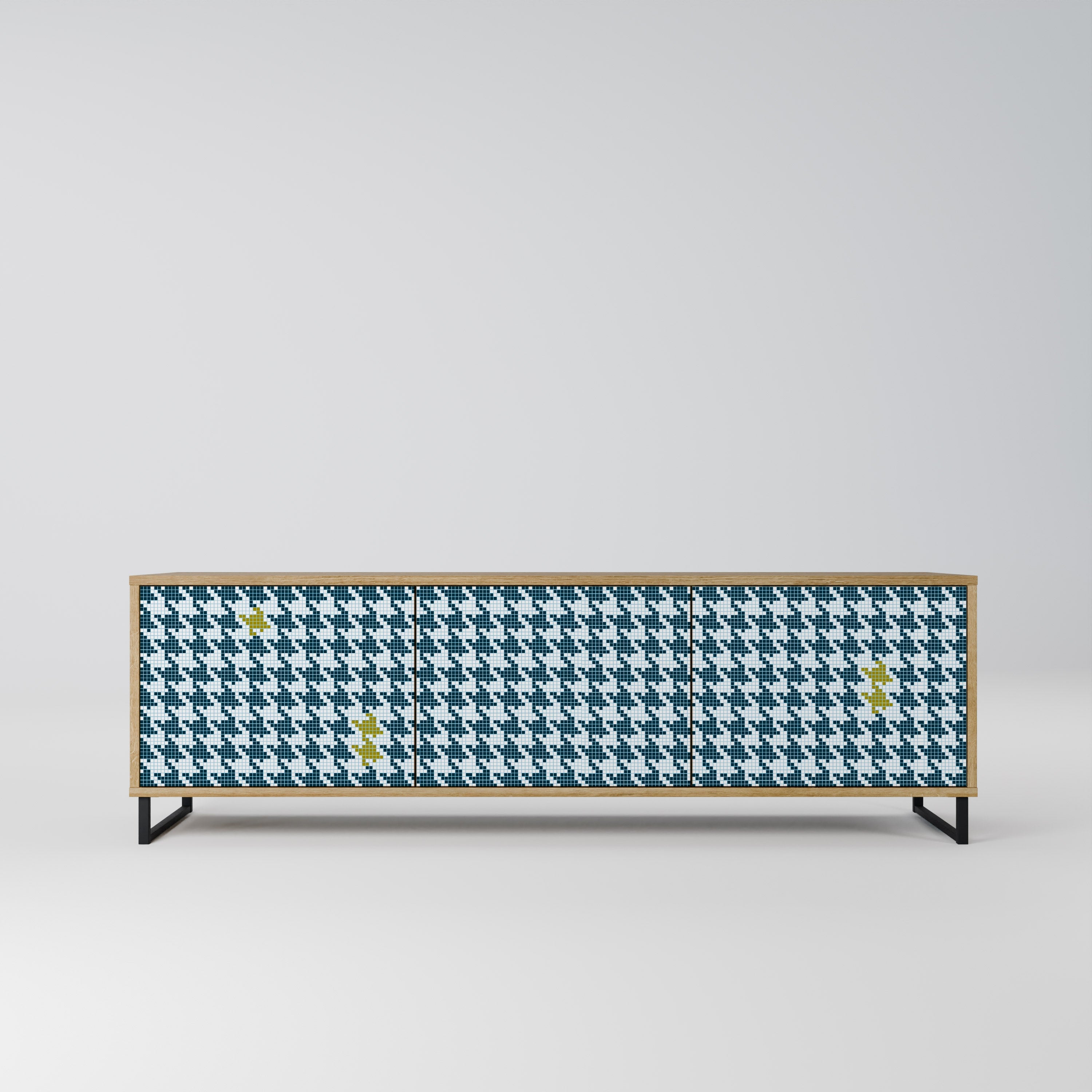 OUT OF CONTEXT 3-Door TV Stand in Oak Effect