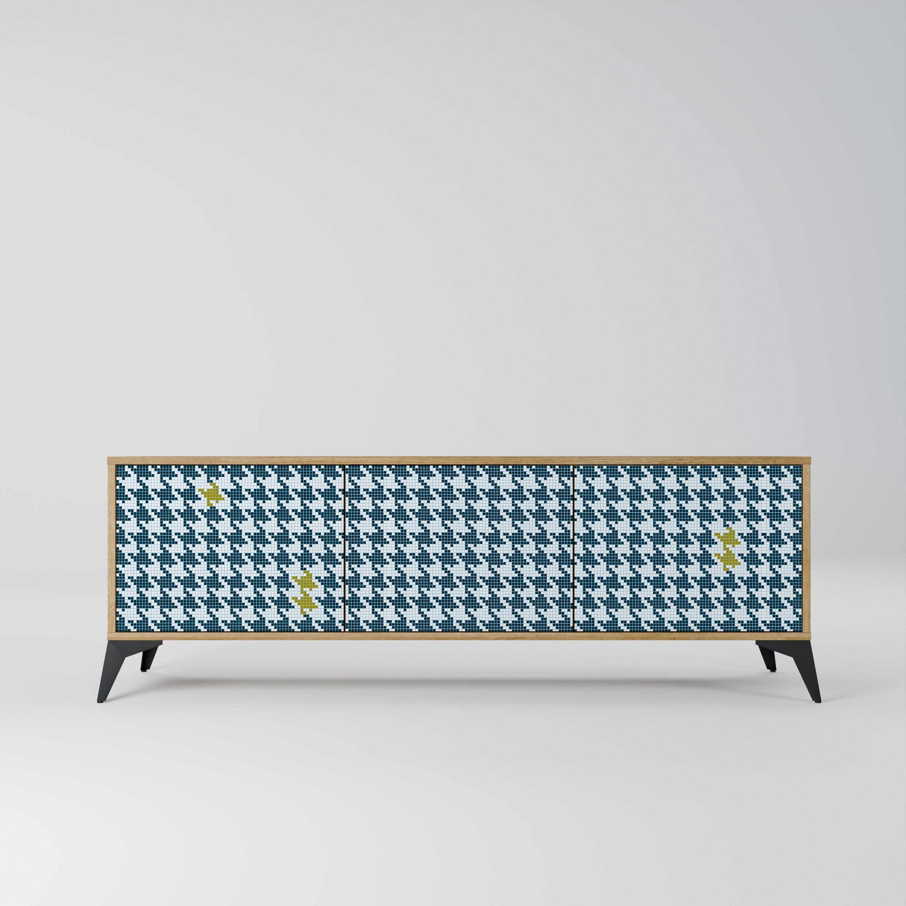 OUT OF CONTEXT 3-Door TV Stand in Oak Effect