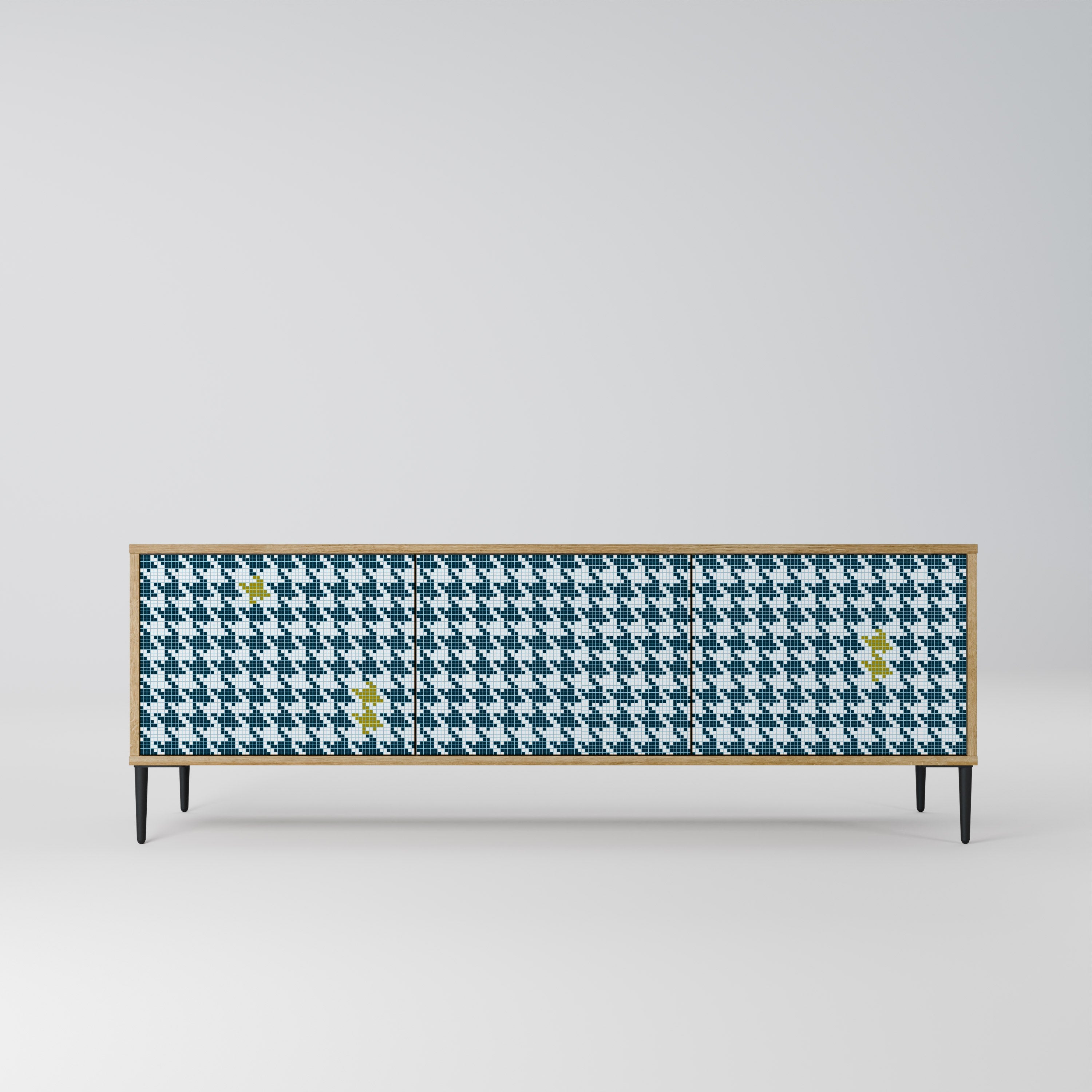 OUT OF CONTEXT 3-Door TV Stand in Oak Effect