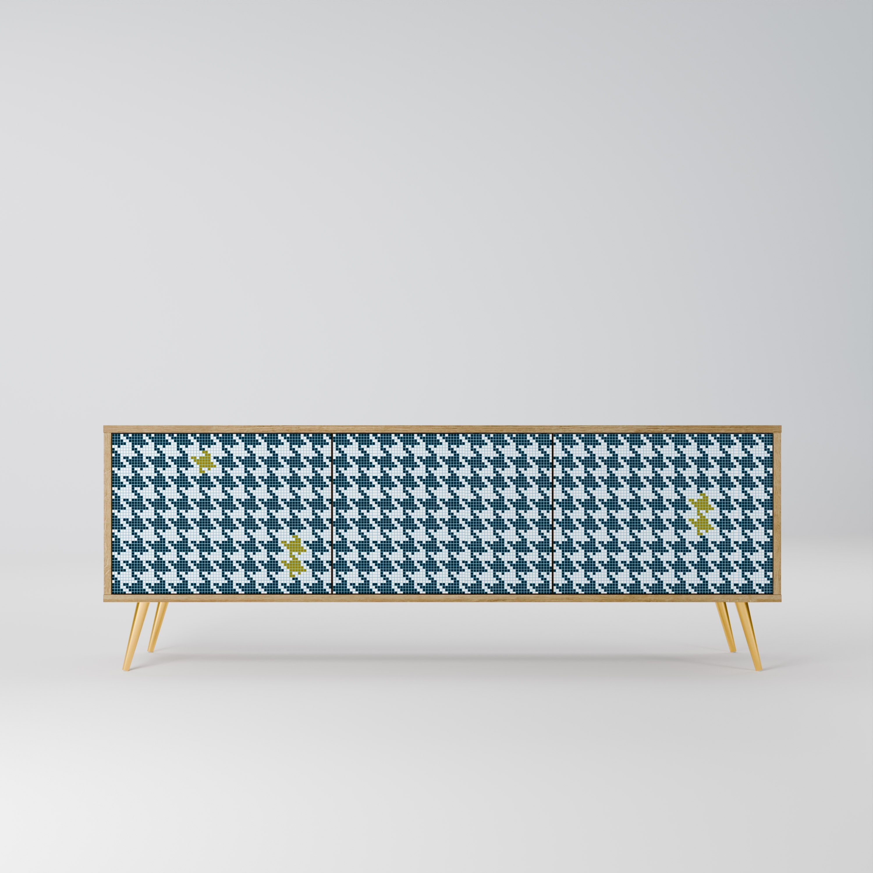 OUT OF CONTEXT 3-Door TV Stand in Oak Effect