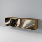 GOLD DUST 3-Door TV Stand in Oak Effect