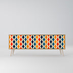 COLORFUL NOSTALGIA Móvel de TV com 3 Portas em Efeito Carvalho