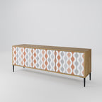 HAZY NOSTALGIA 3-Door TV Stand in Oak Effect