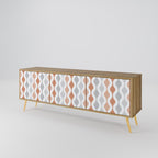 HAZY NOSTALGIA 3-Door TV Stand in Oak Effect