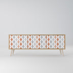 HAZY NOSTALGIA 3-Door TV Stand in Oak Effect