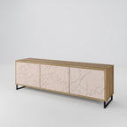 CERAMIC TEXTURE 3-Door TV Stand in Oak Effect