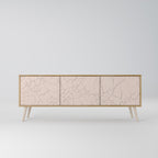 CERAMIC TEXTURE 3-Door TV Stand in Oak Effect