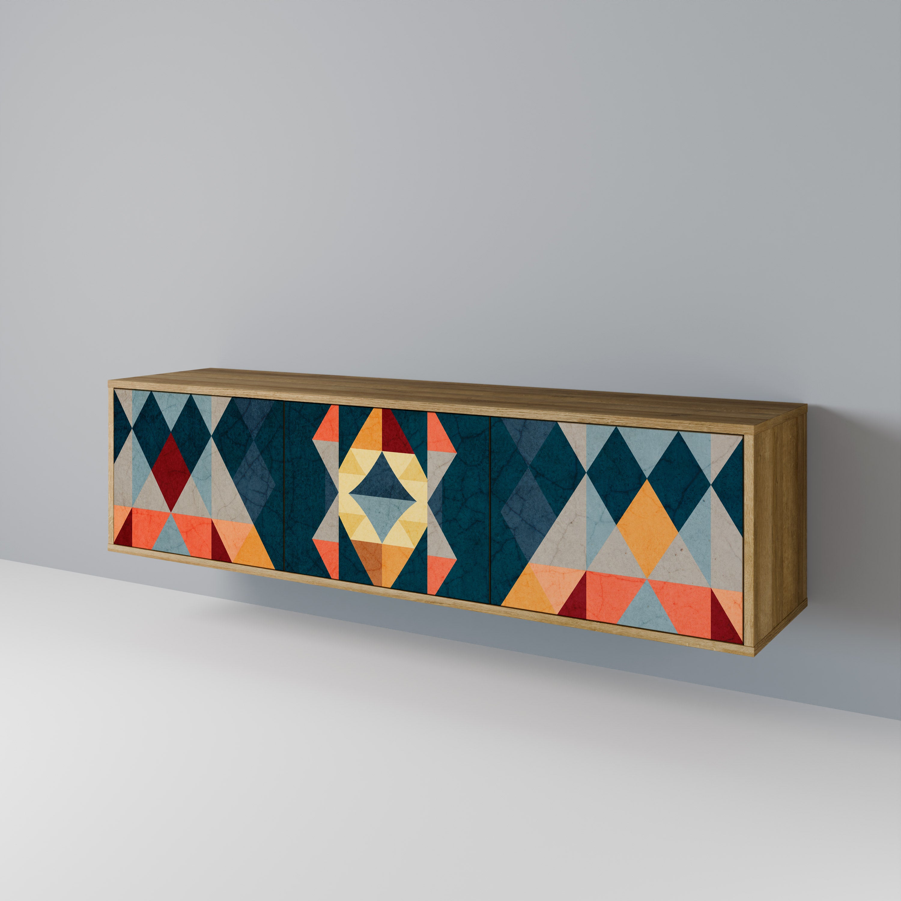 CRACKED ILLUSION 3-Door TV Cabinet
