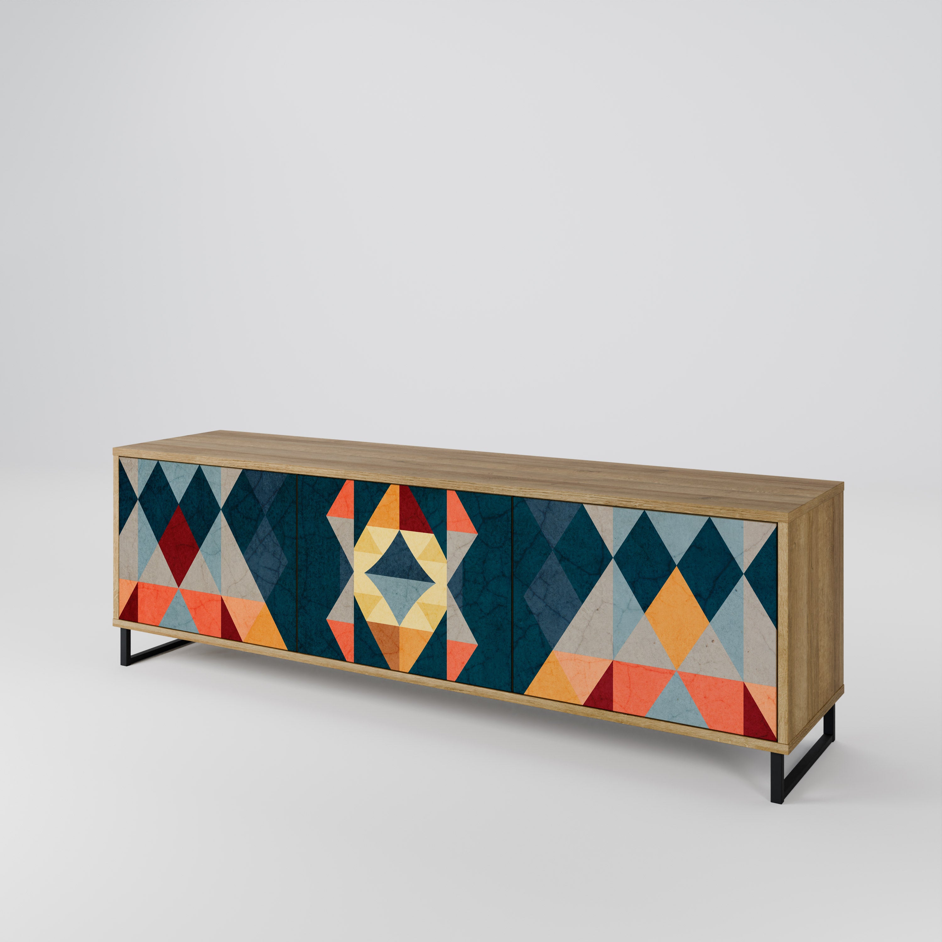 CRACKED ILLUSION 3-Door TV Cabinet