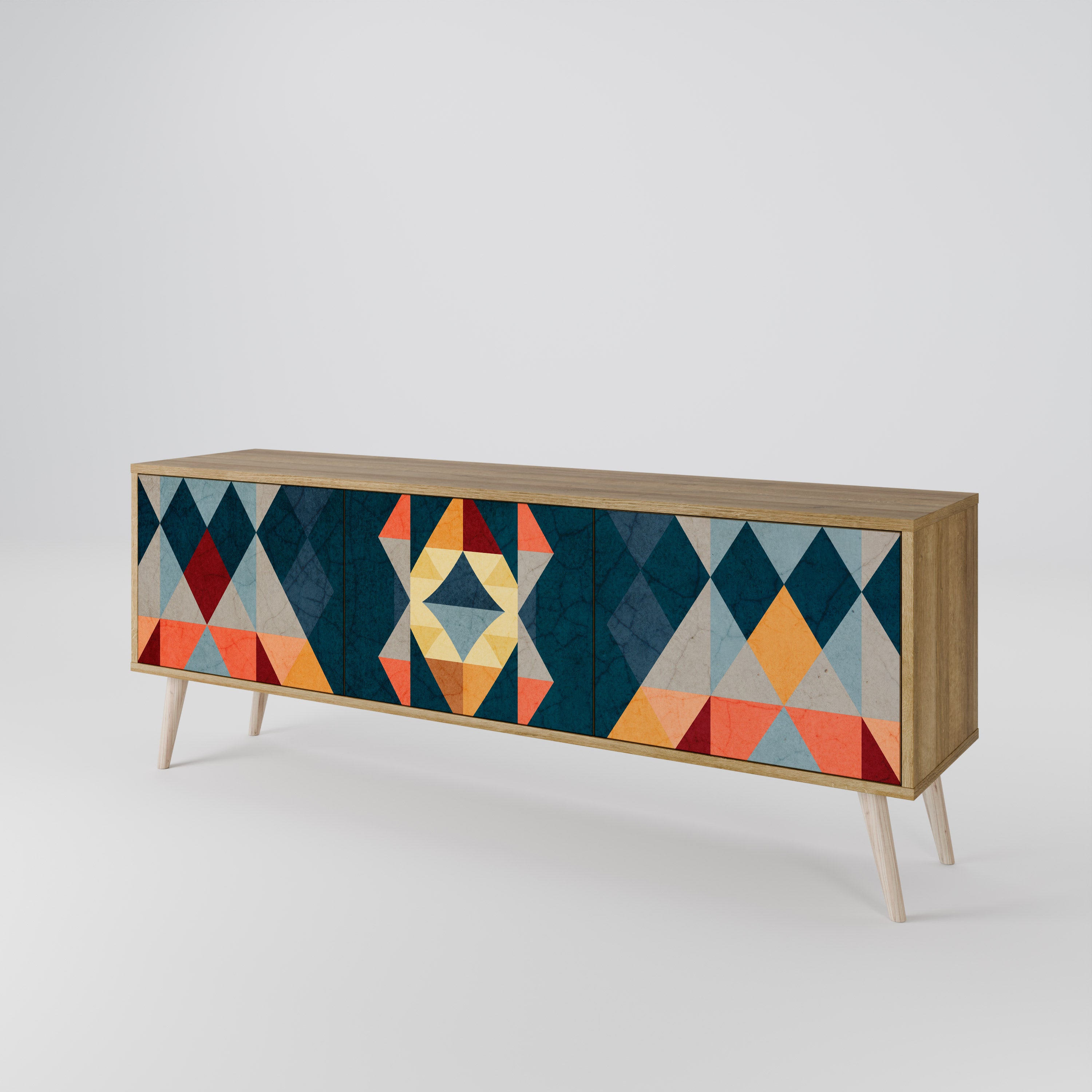 CRACKED ILLUSION 3-Door TV Cabinet