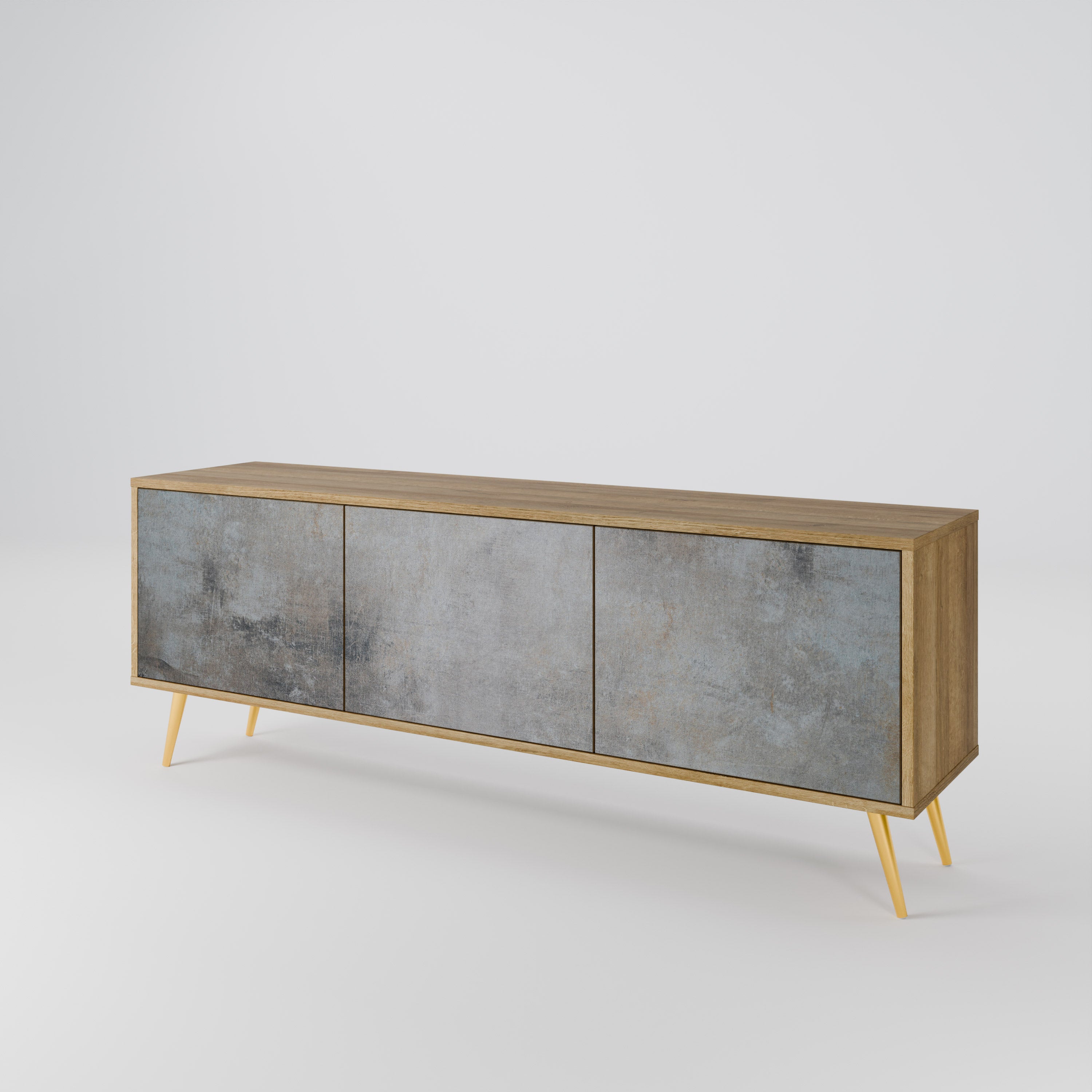 CONCRETE WALL 3-Door TV Cabinet