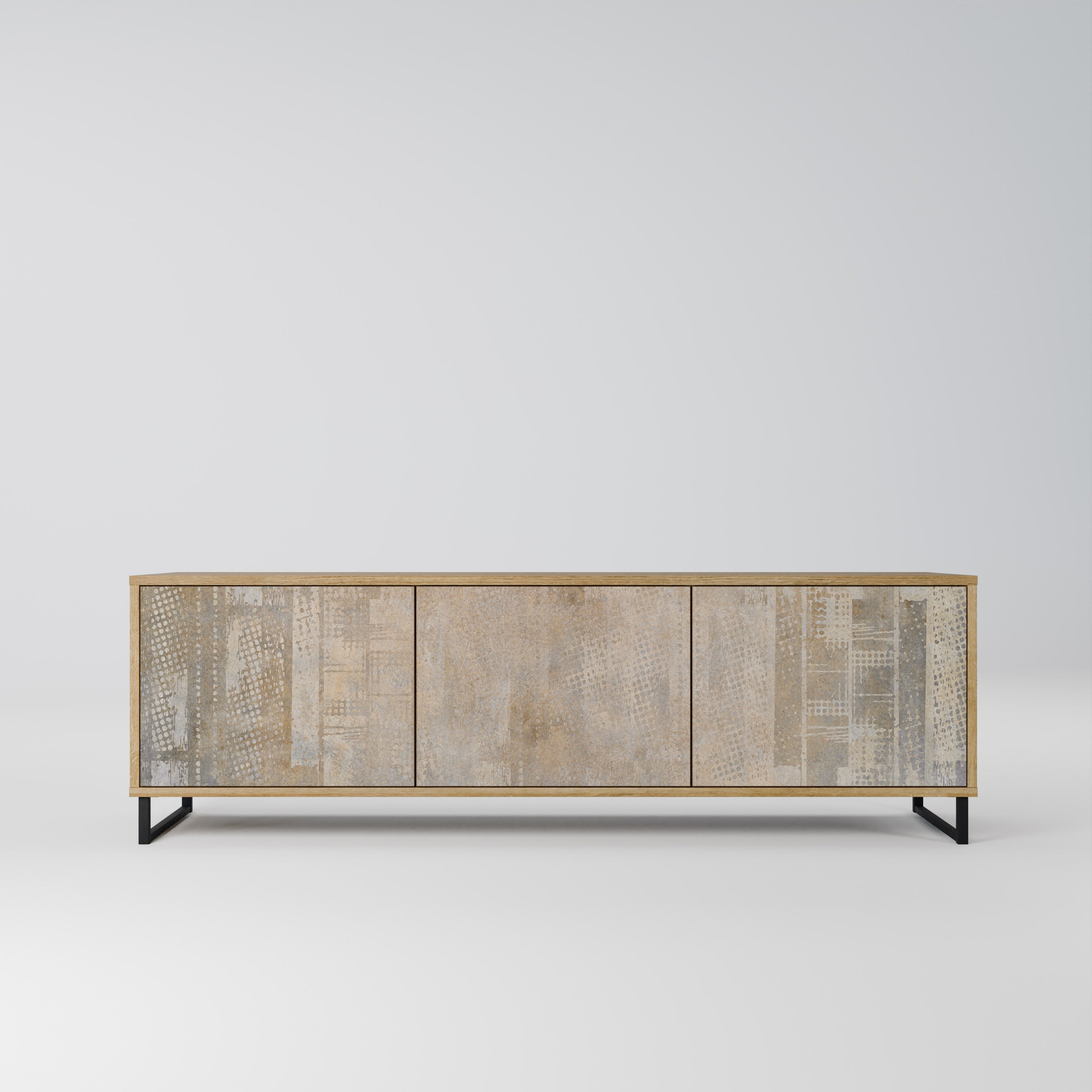 SCREEN ERROR 3-Door TV Stand in Oak Effect