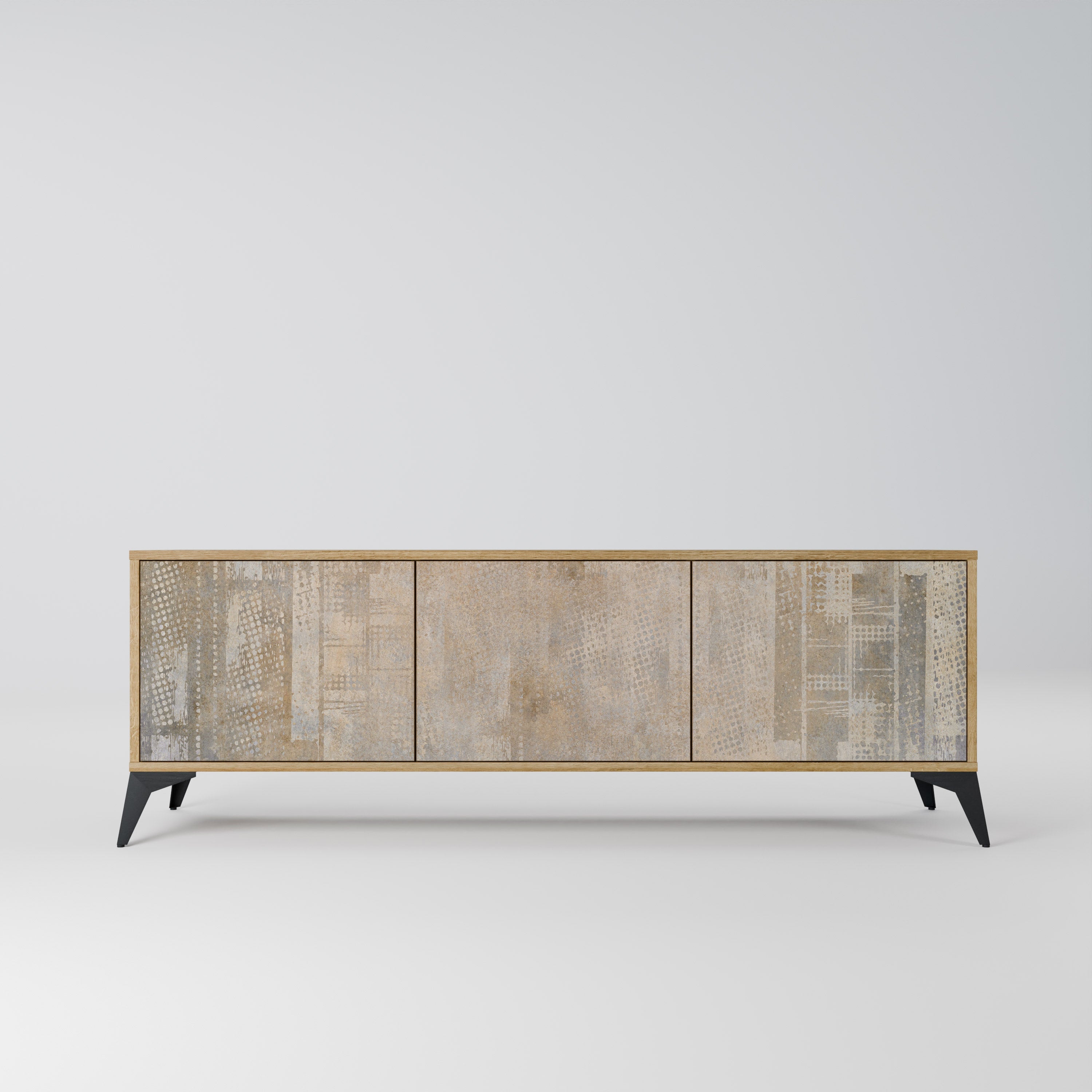 SCREEN ERROR 3-Door TV Stand in Oak Effect