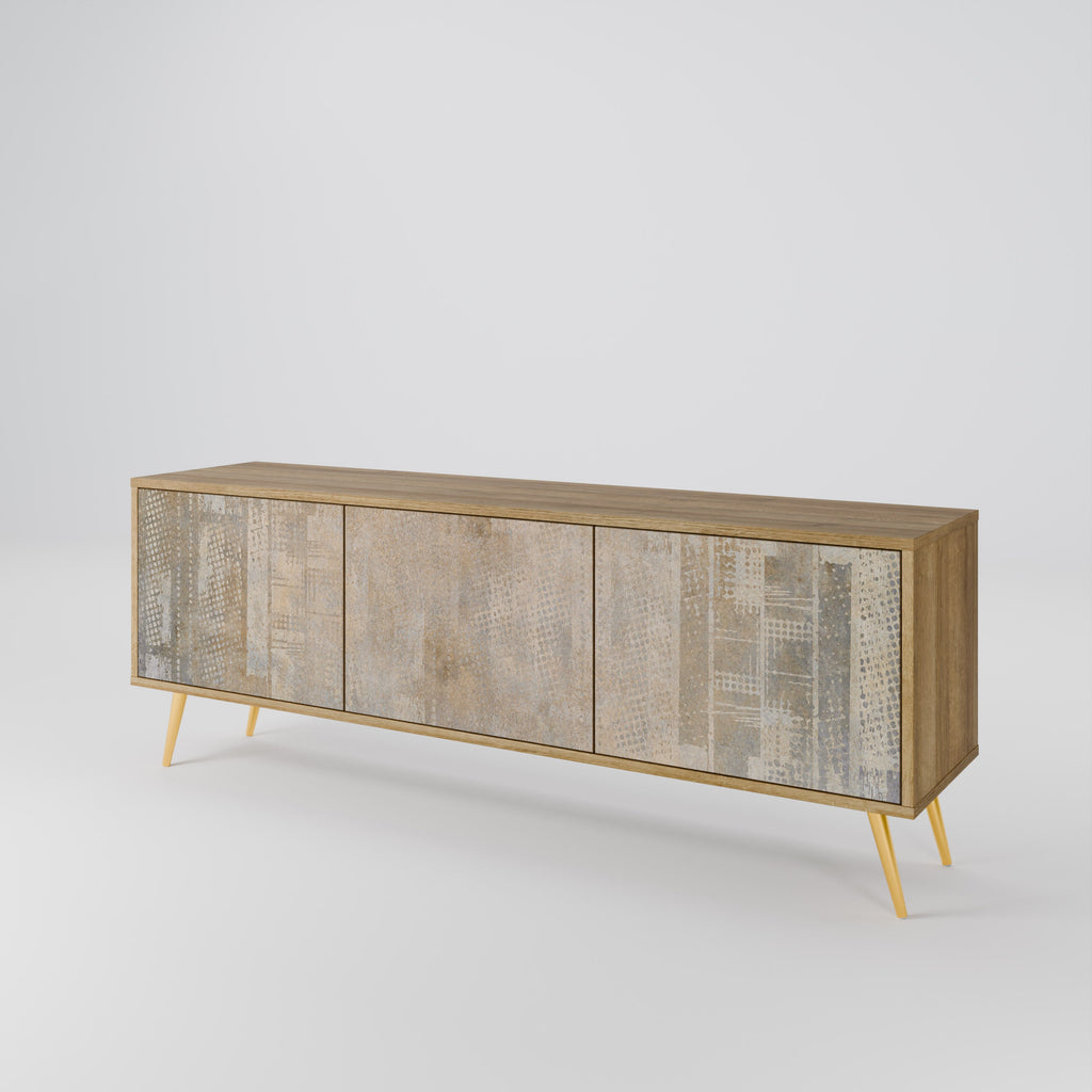 SCREEN ERROR 3-Door TV Stand in Oak Effect