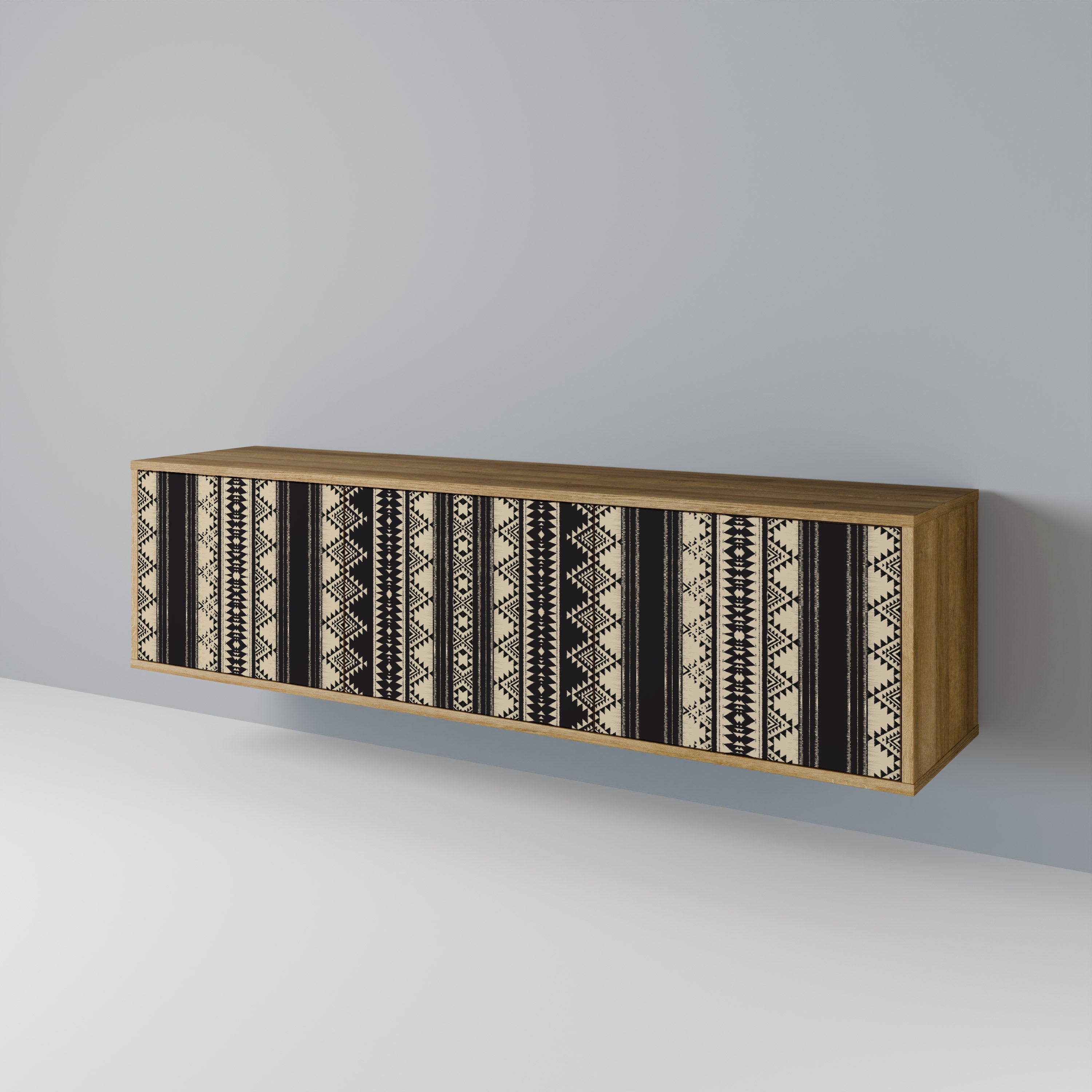 AZTEC 3-Door TV Stand in Oak Effect