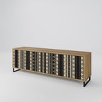 AZTEC 3-Door TV Stand in Oak Effect