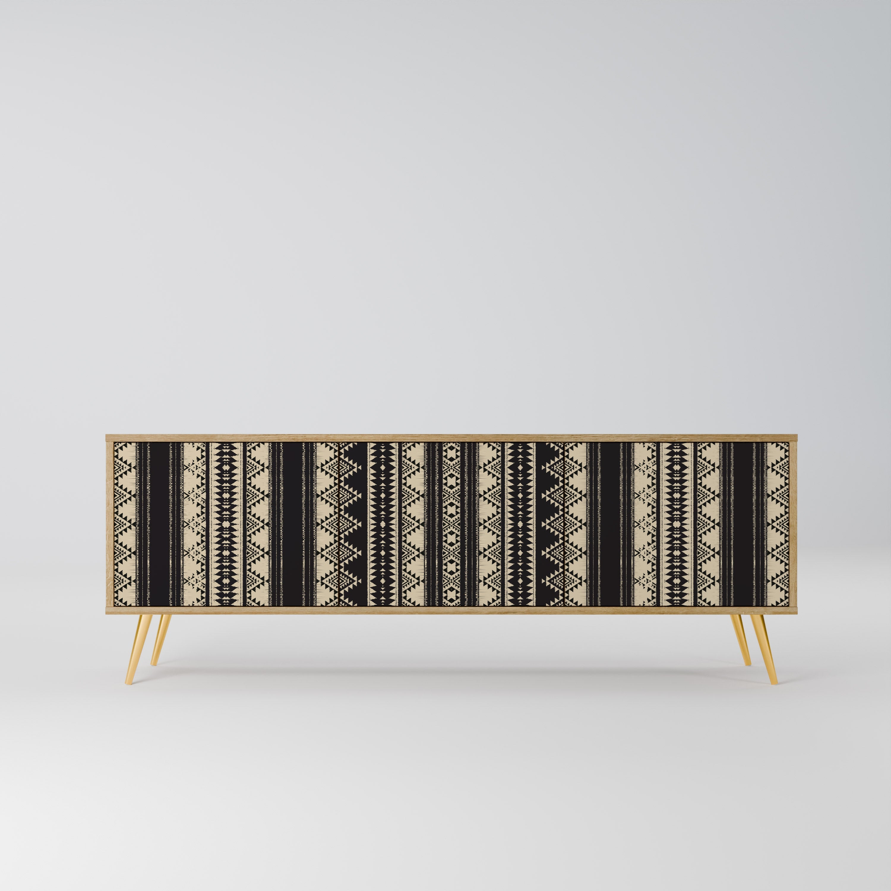 AZTEC 3-Door TV Stand in Oak Effect