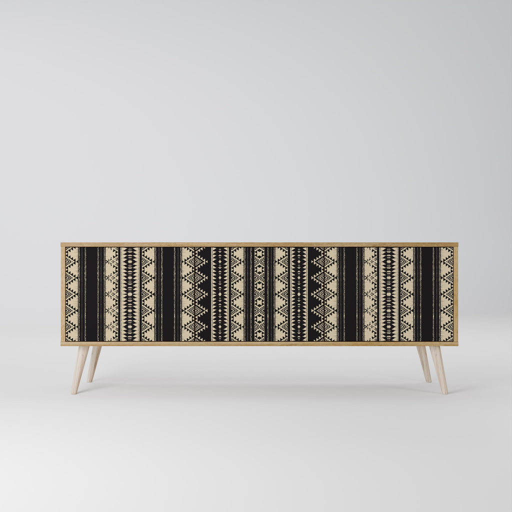 AZTEC 3-Door TV Stand in Oak Effect