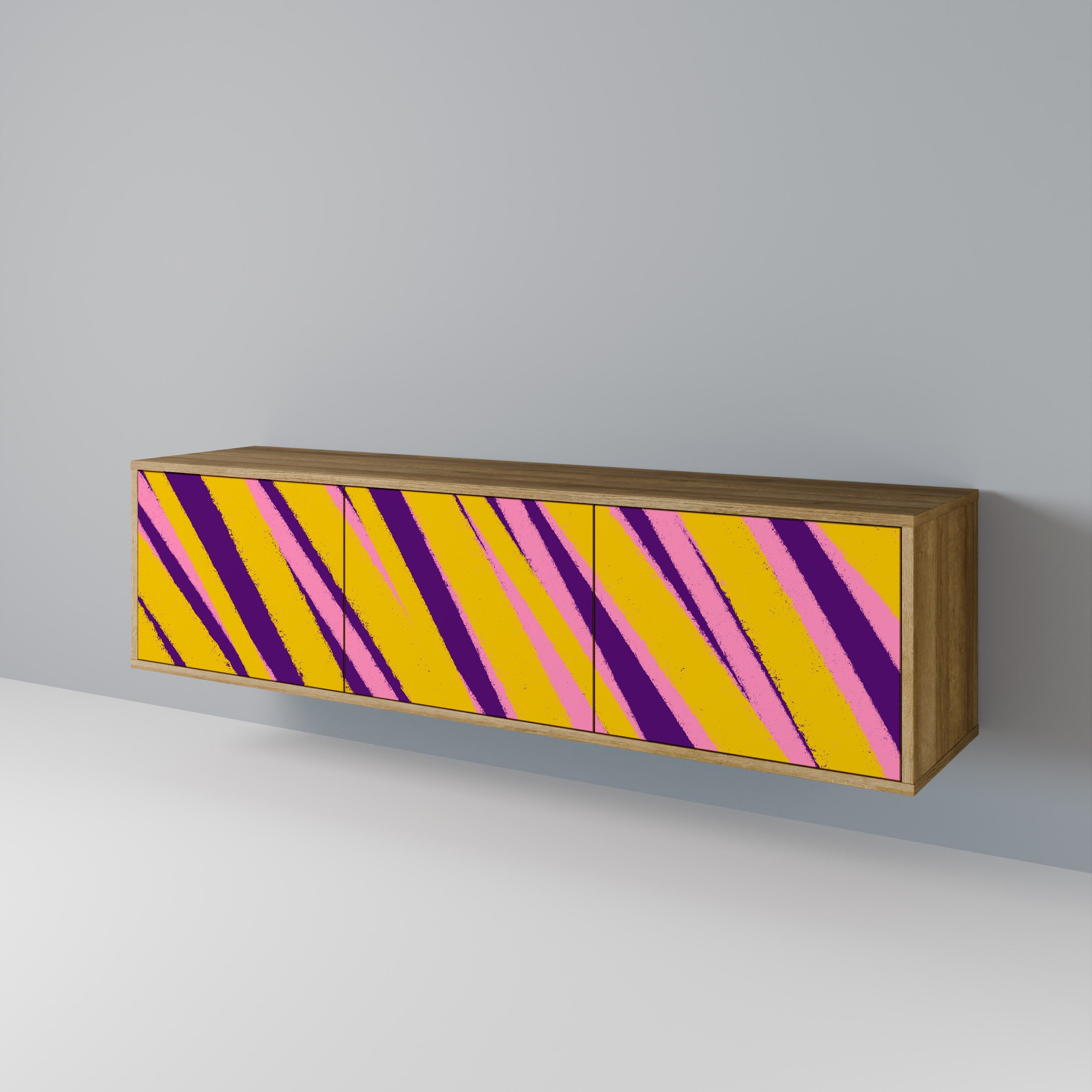 DREAMS COME TRUE 3-Door TV Stand in Oak Effect