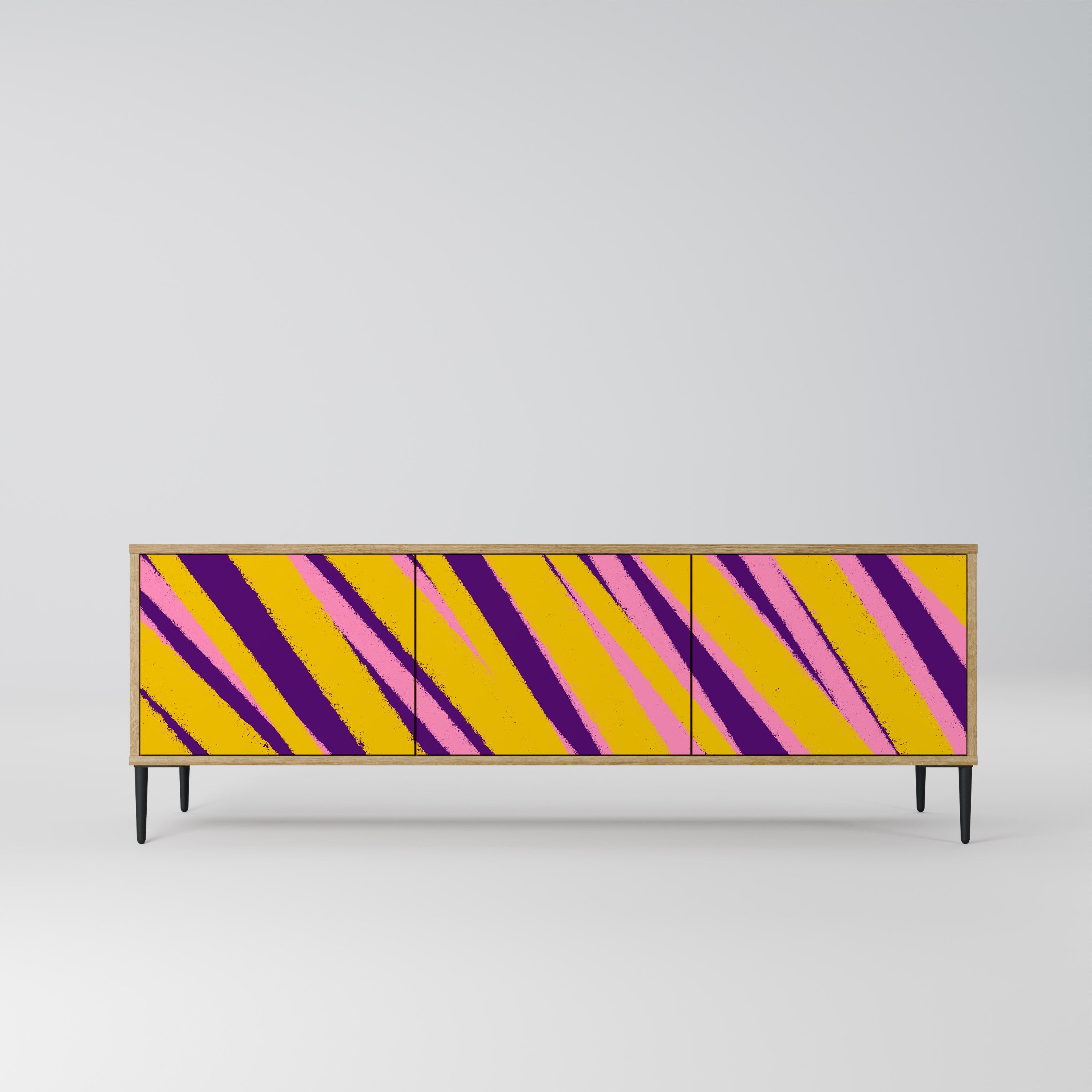 DREAMS COME TRUE 3-Door TV Stand in Oak Effect