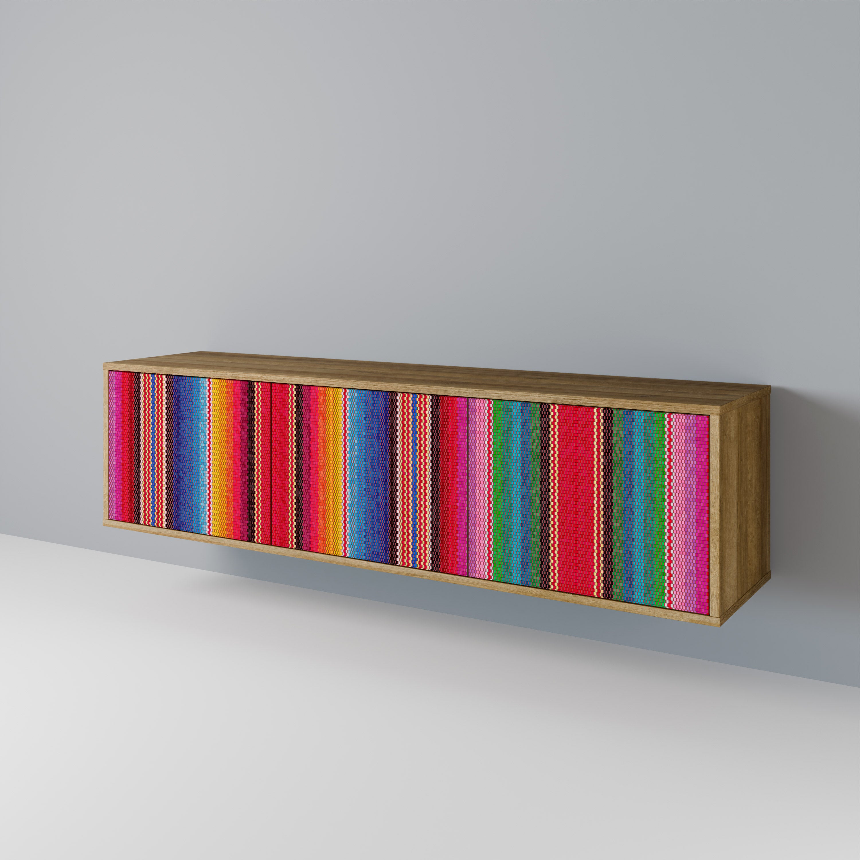 ETHNIC MEXICAN 3-Door TV Cabinet