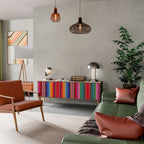 ETHNIC MEXICAN Móvel de TV com 3 Portas em Efeito Carvalho