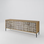 SLIGHTLY BLURRED 3-Door TV Stand in Oak Effect