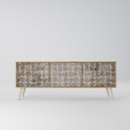 SLIGHTLY BLURRED 3-Door TV Stand in Oak Effect